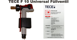 Spülkasten Füllventil tauschen mit dem TECE Universal Füllventil F 10 für einen Unterputzspülkasten oder Aufputzspülkasten