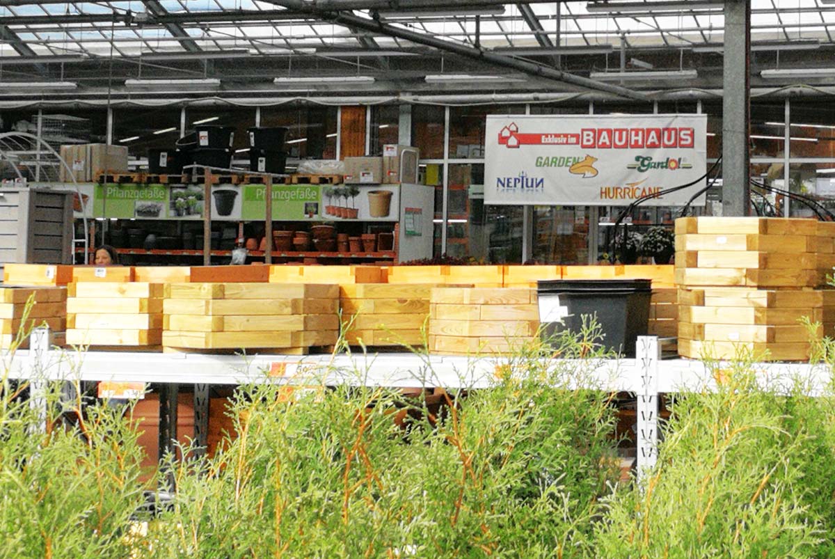 Die Gartenabteilung heißt bei Bauhaus